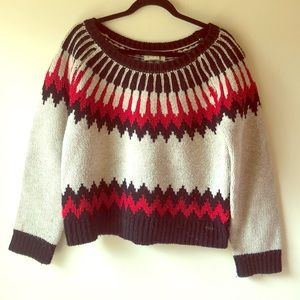Denim & Supply Red, Black and Cream Sweater sz. L